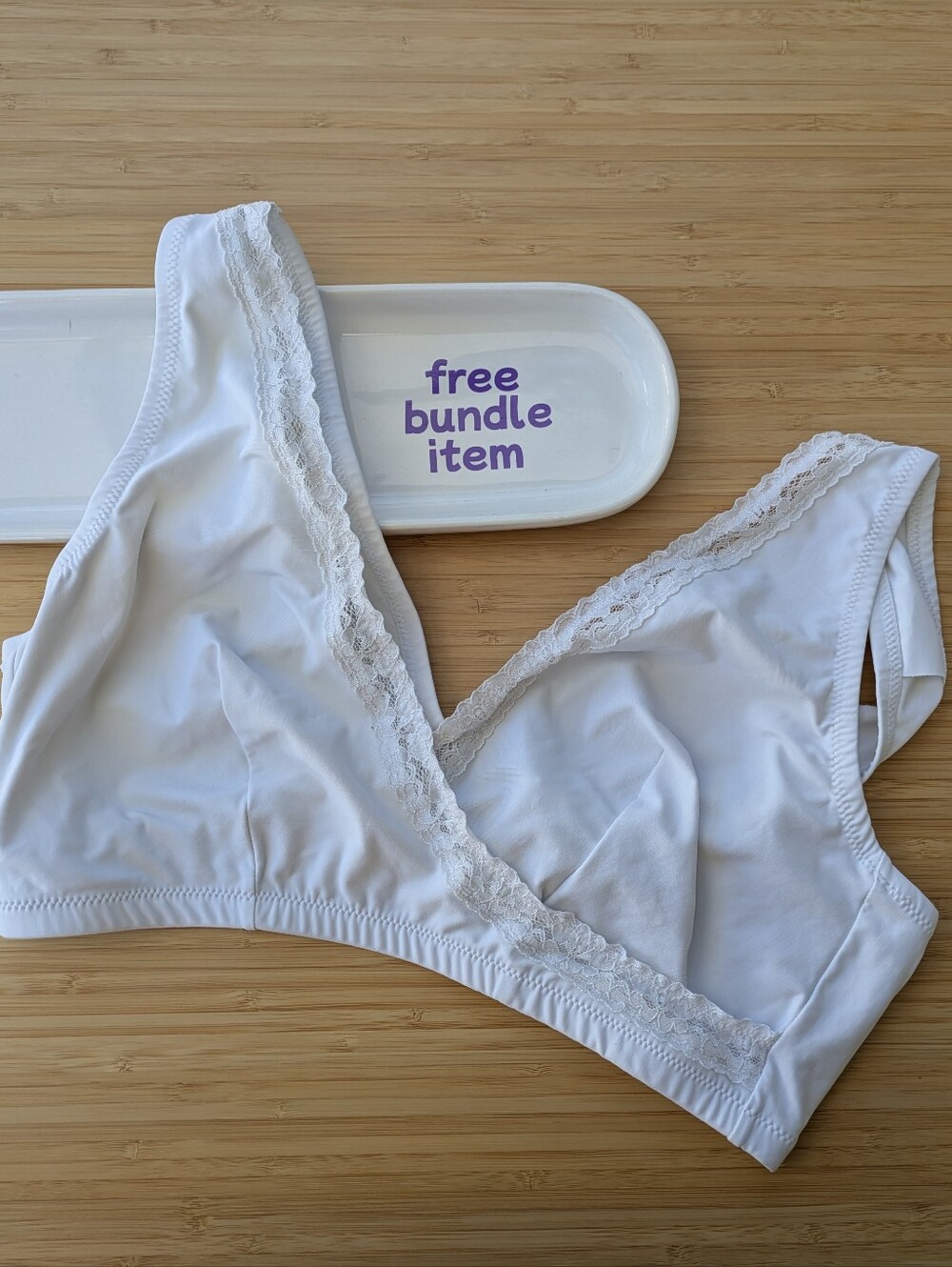 White Lace Trim Bralette - Women Intimates & Sleepwear